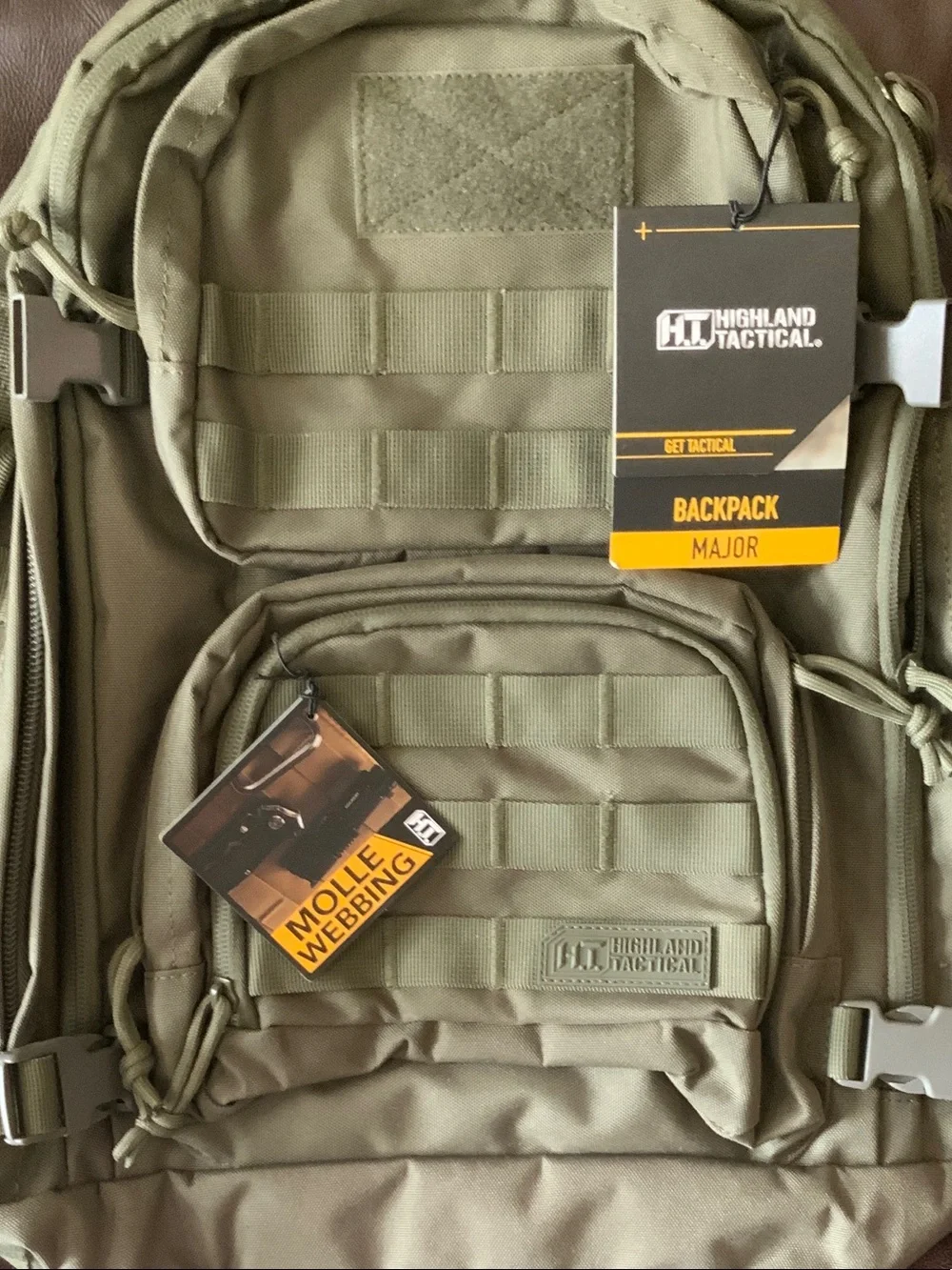 Highland Tactical Major 33L Heavy Duty Backpack Olive NWT